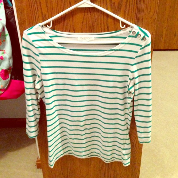 3/4 length striped top