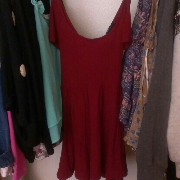 Forever 21 maroon skater dress