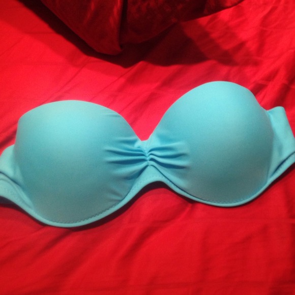 Blue push up bikini top