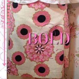 Willi Smith Pique Cotton Medallion Pattern Skirt