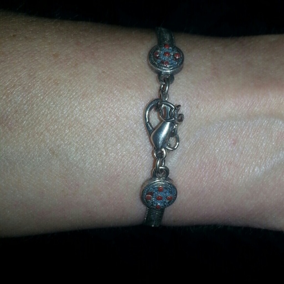 Turquoise & Coral Bracelet - Picture 4 of 4