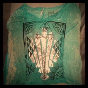 Trendy top with cross detail