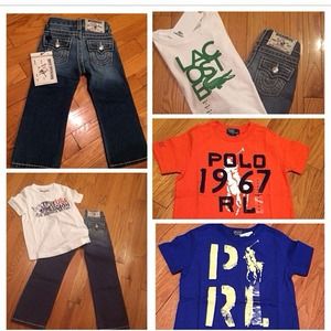 KIDS POLO, TRUE RELIGION, LACOSTE SHIRTS