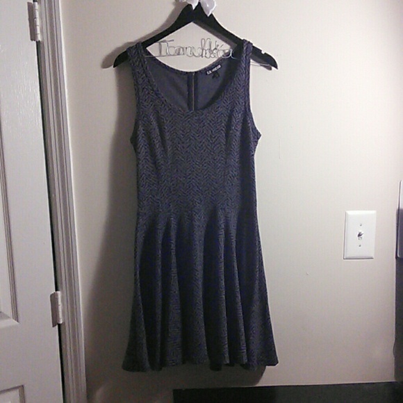 Black and grey Express skater dress