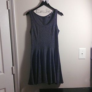 Black and grey Express skater dress