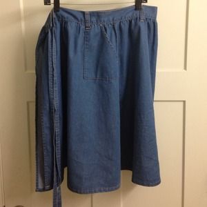 Denim Wrap Skirt/shorts