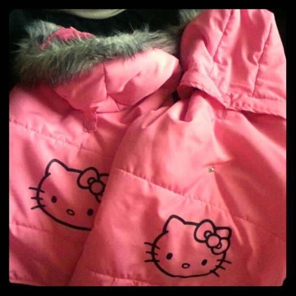 Two hello kitty large dog vest coats with hoods