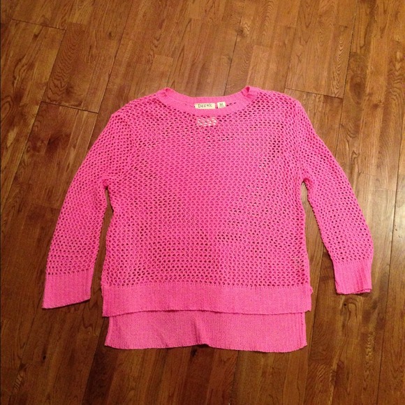 Neon pink heart back sweater