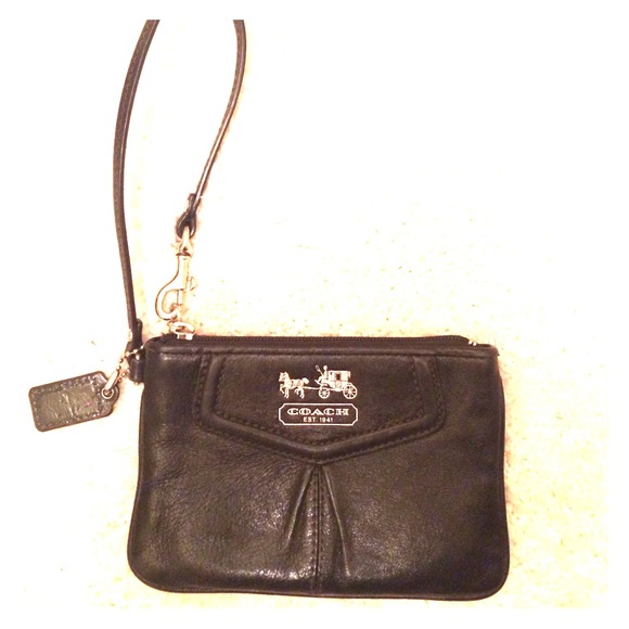 Black coach wristlet