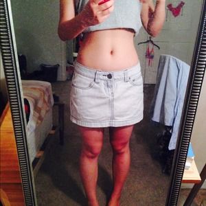 ROXY light wash mini jeans skirt( N/A 6.3-8.24)
