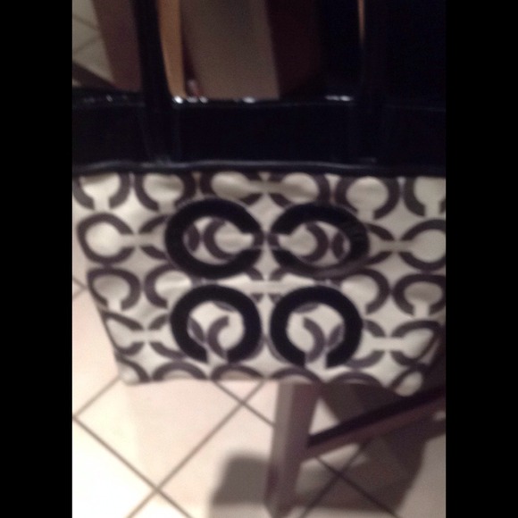 Beautiful black and white tote with dust bag.
