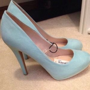 Light blue high heels