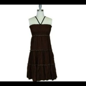 New Below the Knee Brown Summer Dress.