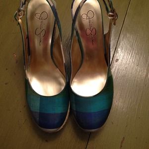 Plaid Wedge sandals!