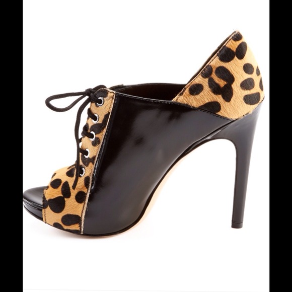 Hot Leopard Booties Real Calf Hair - Picture 2 of 3