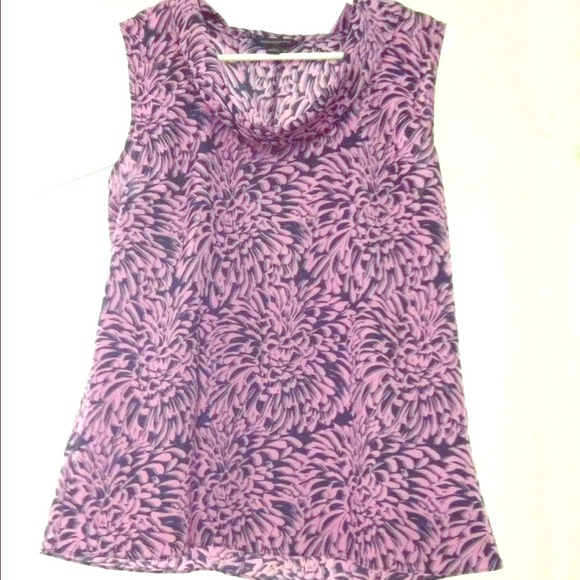 Cowl-neck printed blouse