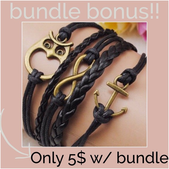 Jewelry - Wrap Owl/Infinity/Anchor Bracelet