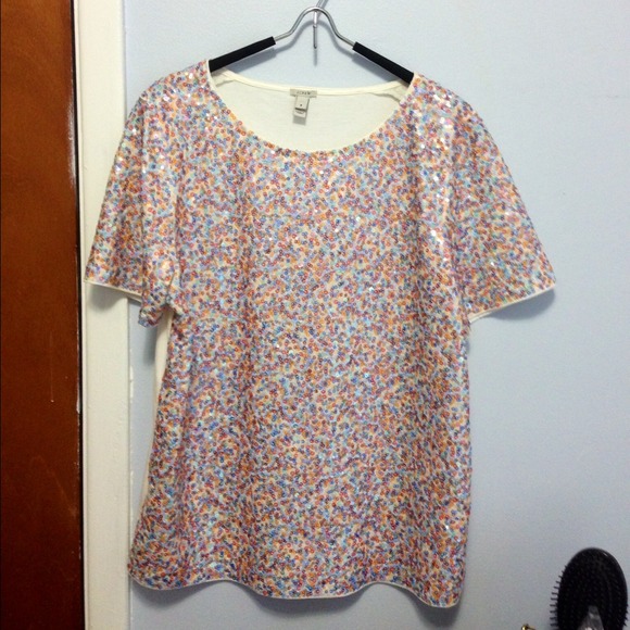 JCrew sparkling shirt perfect for a date night!