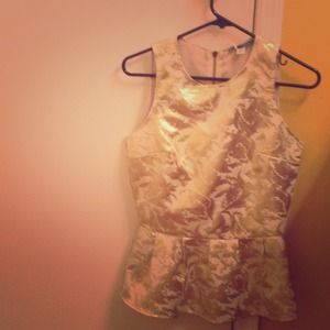 *FINAL SALE* Gold Pim + Larkin Peplum top