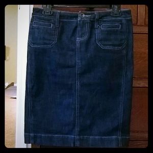Express denim pencil skirt