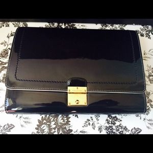 Marc Jacobs all in 1 clutch bag Blk patent leather