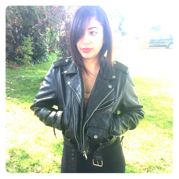 Vintage Genuine Leather Rocker Jacket
