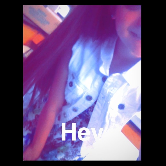 Flowered dress with white vest