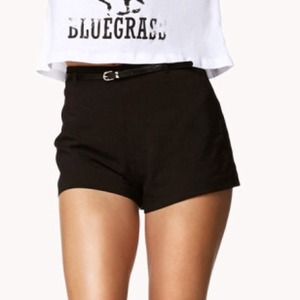 Black high waisted shorts, only been worn once.