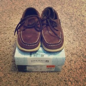 Boys suede Top Sider Sperry