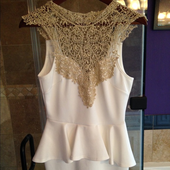 White and gold dress