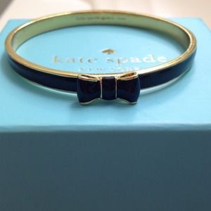 Kate Spade "take a Bow" Black Bangle Bracelet
