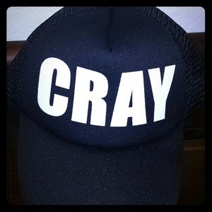 SOLD!# Black CRAY Trucker hat