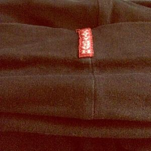 Black hard tail roll down yoga pants