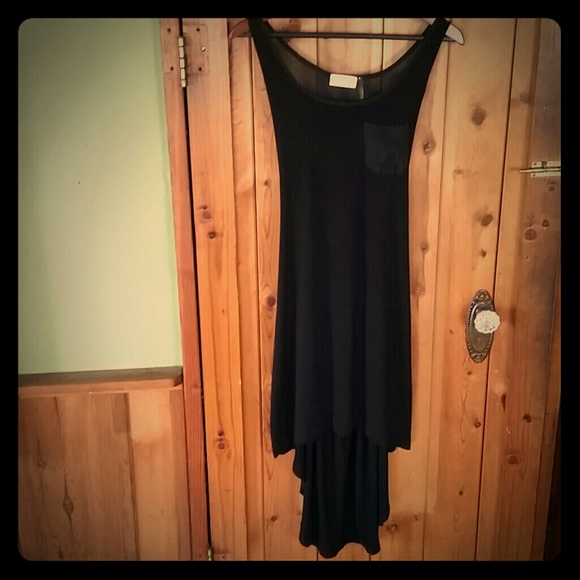 High low black dress