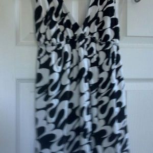 Black and white halter top