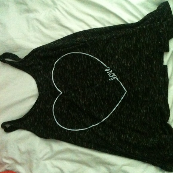 Black and grey comfy tank top