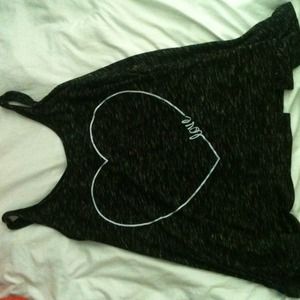 Black and grey comfy tank top