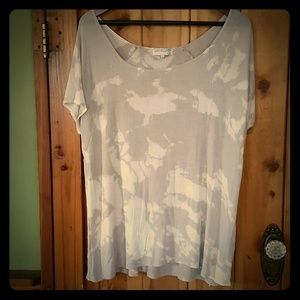 Distressed short sleeve dolman