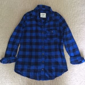 Abercrombie and Fitch Blue plaid shirt