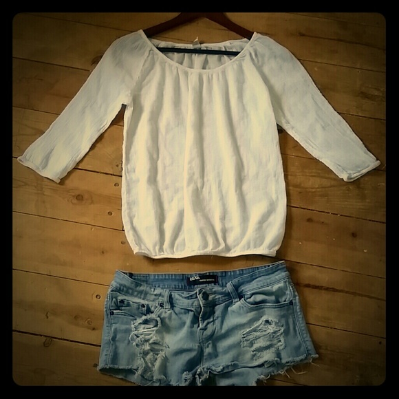 White peasant top