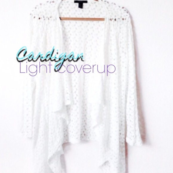 Knit Crochet cardigan in white