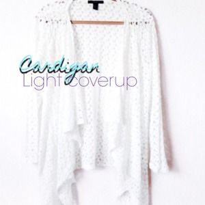 Knit Crochet cardigan in white