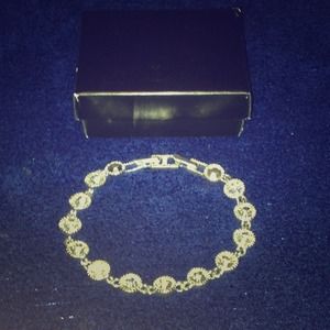 Victorian silver bracelets with stone