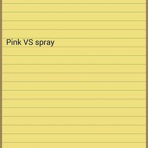 Pink vs spray