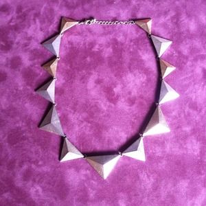Forever 21 etched triangle necklace