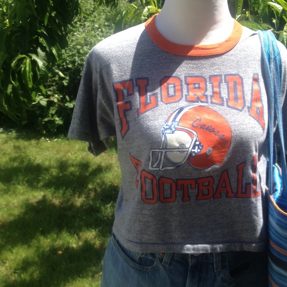 🐊 Vintage Florida Gators Football Crop Top Tee - Picture 2 of 3