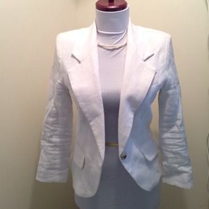 Gibson white linen blazer, 0p