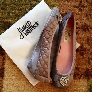 Final Price! Jamie Kreitman Crystal Quilted Wedge