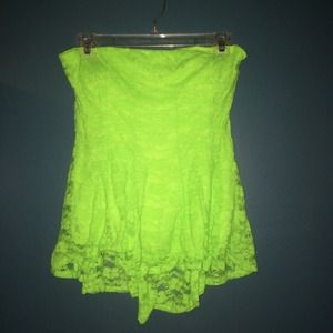 Neon green tube top size L