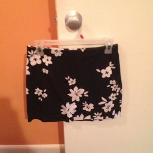 Black skirt with white flowers :)